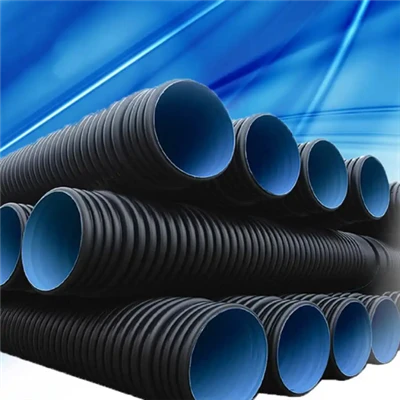 HDPE dubultsienu{0}}gofrēta drenāžas caurule